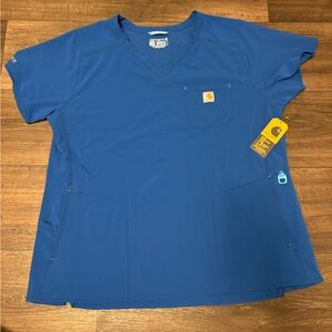 Carhartt Blue Scrub Top